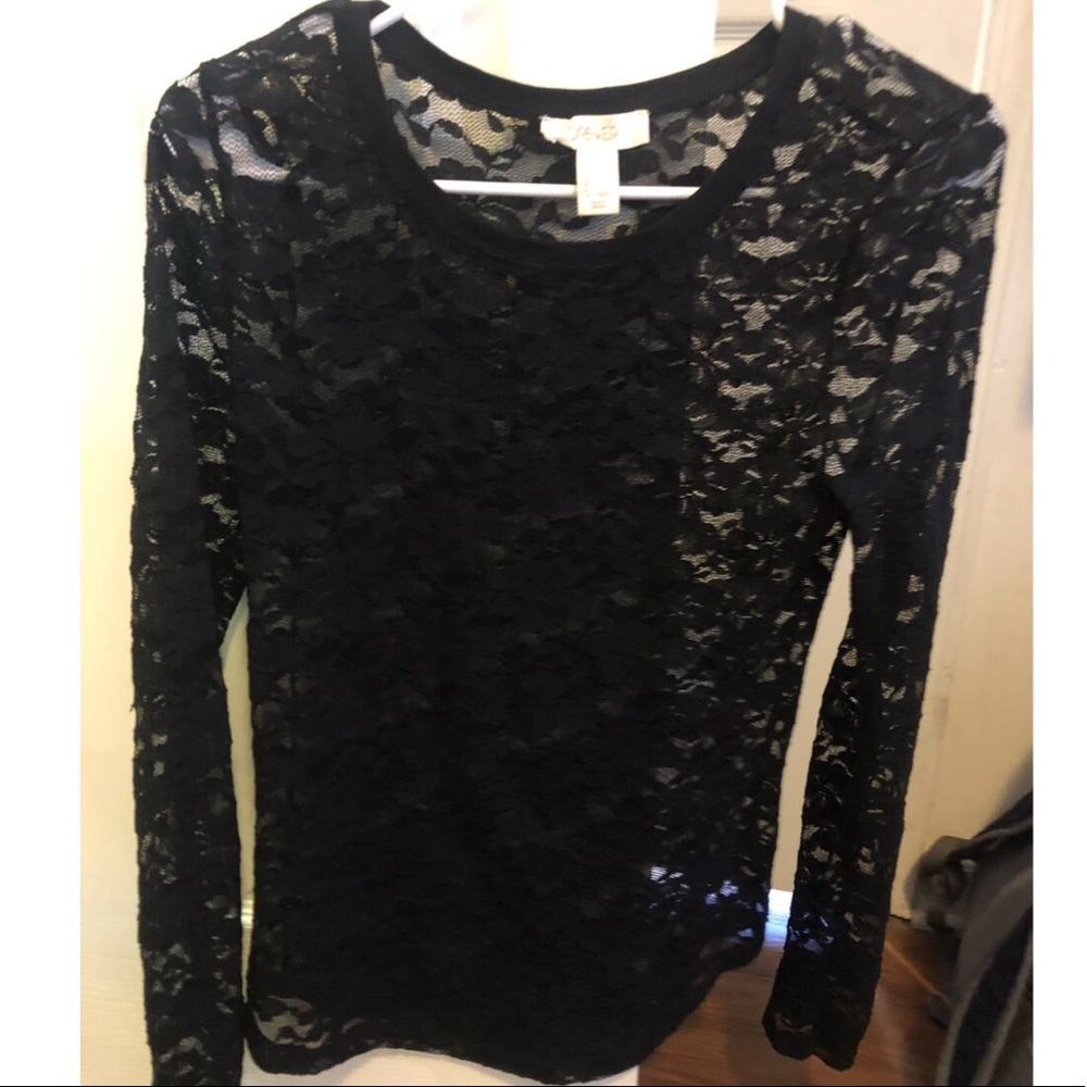 Black lace top